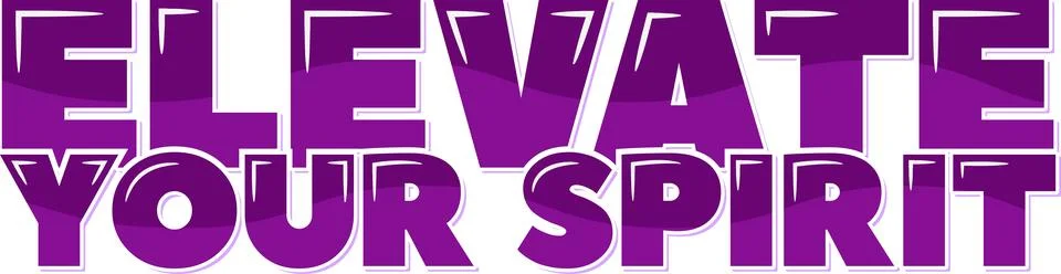 Spirit Elevation Lettering Vector Stock Illustration