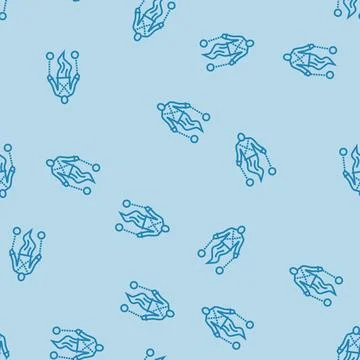 Spirit ghost line seamless pattern 스톡 일러스트