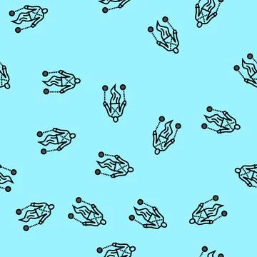 Spirit ghost vector seamless pattern Stock Illustration