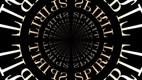 SPIRIT Keyword Animation, 3D Pattern, Background Loop. Meditation concept. Stock Footage 252080653