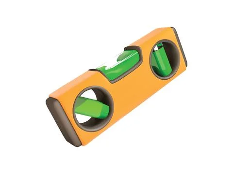 Spirit Level Bubble Tool 3D Render Isolated 3d Icon Ilustración de archivo
