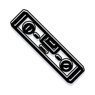 Spirit level for construction aligning and measuring icon Stock Illustration