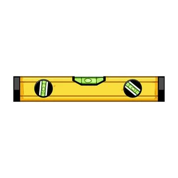 Spirit level tool assisting with accuracy and perfect alignment Stock Illustration
