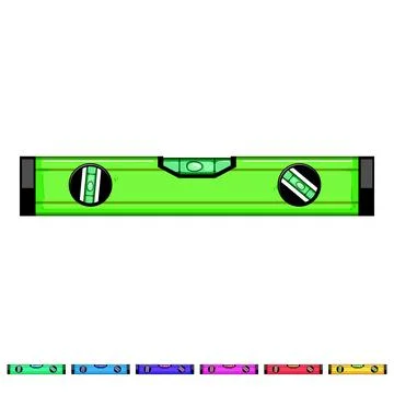 Spirit level tool assisting with accuracy and perfect alignment Stock Illustration
