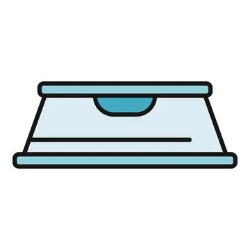 Spirit level tool measuring horizontal accuracy and balance Ilustración de archivo