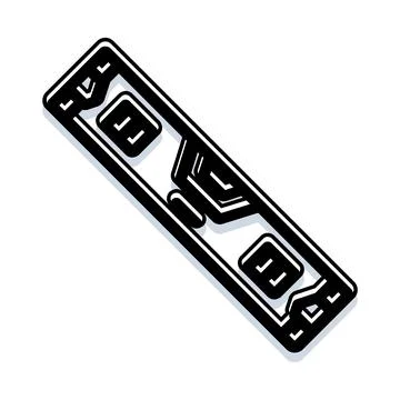 Spirit level tool for precise construction measurement Stock Illustration