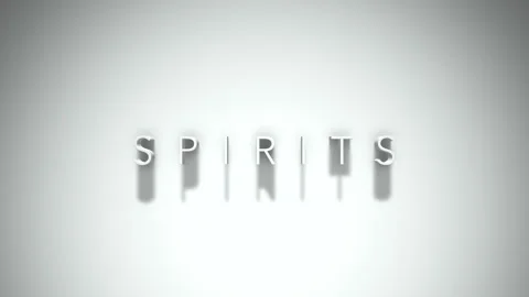 Spirits 3D title animation with shadows on a white background Stock Footage 297572161