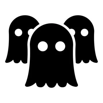 Spirits Ghosts icon black color vector illustration image flat style Illustrazione stock