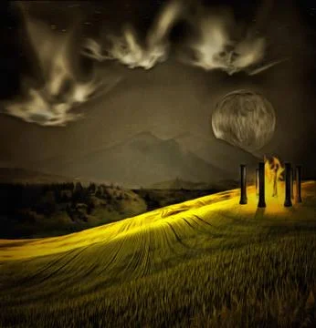 Spirits in the sky Stock Illustration