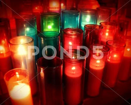 Spiritual candles Stock Photos