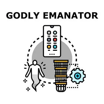 Spiritual emanation generating creative divine power vector Stock Illustration