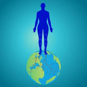 Spiritual grounding Stock Illustration