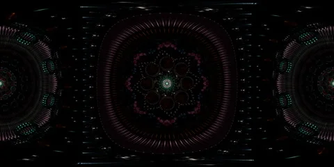 Spiritual mandala VR 360 loop structured in sacred geometry as equirectangular Stock Footage 335677732