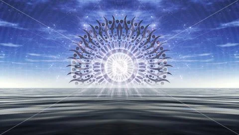 Spiritual Sunrise Concept Stock Illustration