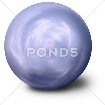 Spiritualistic blue ball on white background Stock Illustration