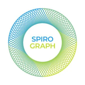 Spirograph circle art design 스톡 일러스트