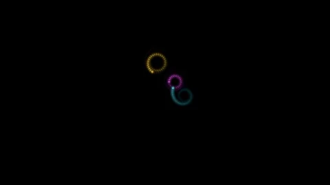 Spirograph curves drawing on black background overlay 4K 스톡 동영상 336625060
