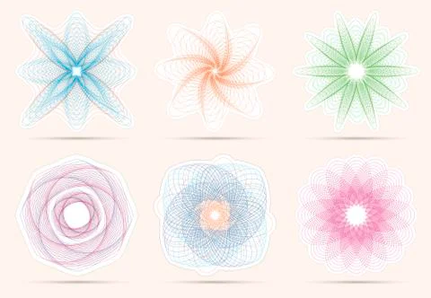 Spirograph set Stock Illustration