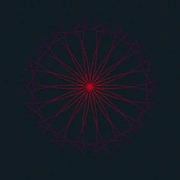 Spirograph shape design Illustrazione stock