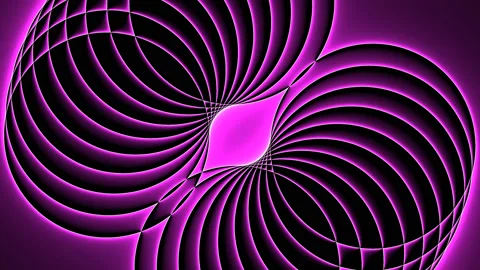 Spirograph Spiral Patterns Closing Opening Rings Stock Footage 139734687