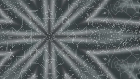 Spirographic concept. Loopable abstract animation of neon light pattern looking Stock Footage 127867828