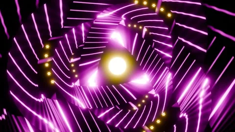 Spiromaniac 4K VJ Loop - Hypnotic Geometric Motion Background Gold Pink Stock Footage 300794077
