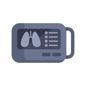 Spirometer device measuring lung capacity and functioning Stock Illustration