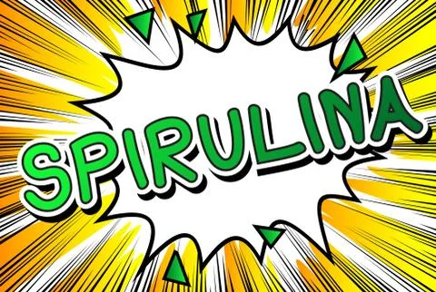 Spirulina - Comic book word on abstract background. Stock Illustration