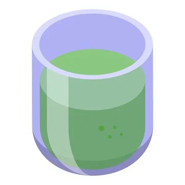 Spirulina juice icon isometric vector. Alga plant Stock Illustration
