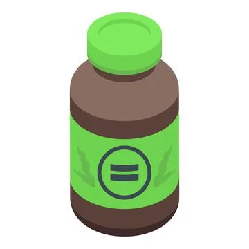 Spirulina syrup icon isometric vector. Alga plant Stock Illustration