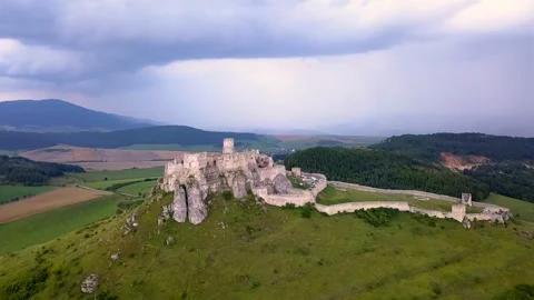 Spis Castle, Slovakia cloudy 4 Stock Footage 311422772