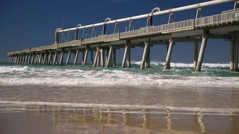 The Spit Beach at the Gold Coast Stock Footage 312361174