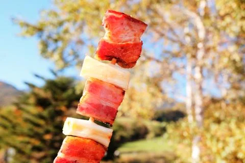 Spit roasted bacon Stock Photos