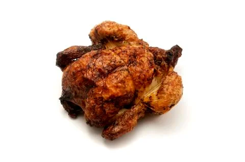 Spit roasted chicken Stock Photos