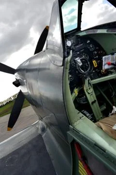 Spitfire cockpit Stock Photos