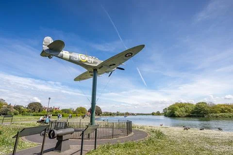 Spitfire at Fairhaven Lake Stock Photos