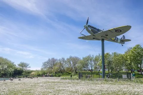 Spitfire at Fairhaven Lake Stock Photos