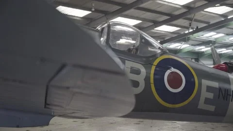 Spitfire Hangar Stock Footage 136048333