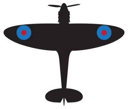 Spitfire Silhouette Stock Illustration