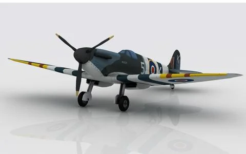 Spitfire SKIN1 Low poly 3D Model