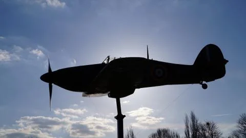 Spitfire staue Stock Photos