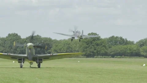 Spitfire Take off Stock Footage 136048528