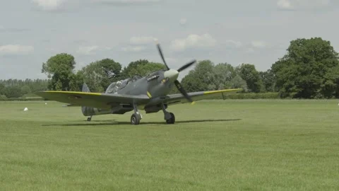 Spitfire Taxi Stock Footage 136048786