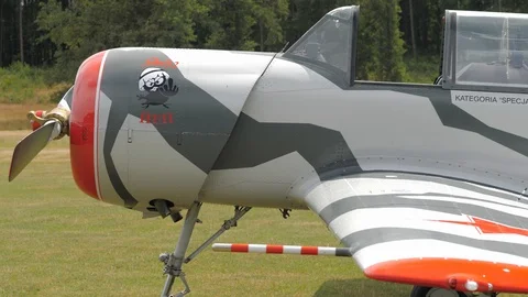 Spitfire from WWII parking Video stock 119107111