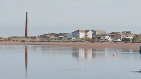 Spittal chimney, Sandstell Point, Spittal, Northumberland, England, UK Video stock 325905921