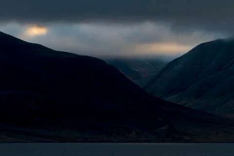 Spitzberg mountains Stock Photos