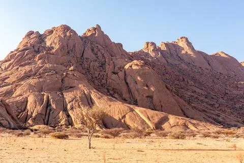 Spitzkoppe around sunset Stock Photos