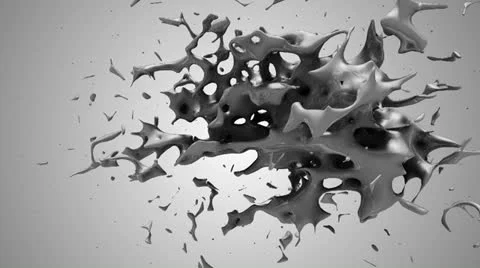 Splash 360 turn grey Stock Footage 24707143