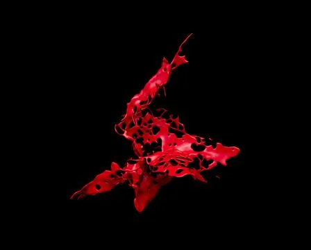 Splash 3d render Abstract design element Minimalist concept Illustrazione stock