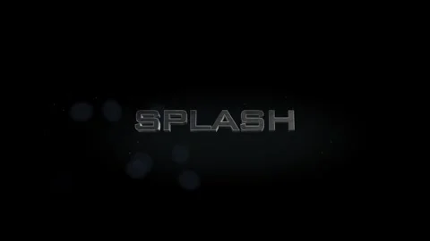 Splash 3D title metal text on black alpha channel background Stock Footage 257067427
